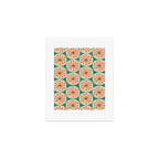 Atomic Dots Retro Midcentury Modern Pattern in Mid Mod Orange, Beige, and Turquoise Teal Art Print Gallery Image 1