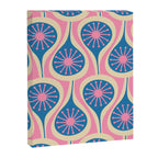 Atomic Drops Mid Century Modern Retro Pattern in Pink and Blue Canvas Print Gallery Image 8
