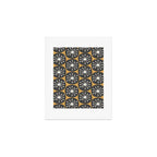 Atomic Retro Dots Midcentury Modern Pattern Muted Mustard Gold, Charcoal Grey, and Cream Art Print Gallery Image 1