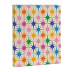 Atomic Stars Colorful Mid Century Modern Starburst Pattern Canvas Print Gallery Image 6