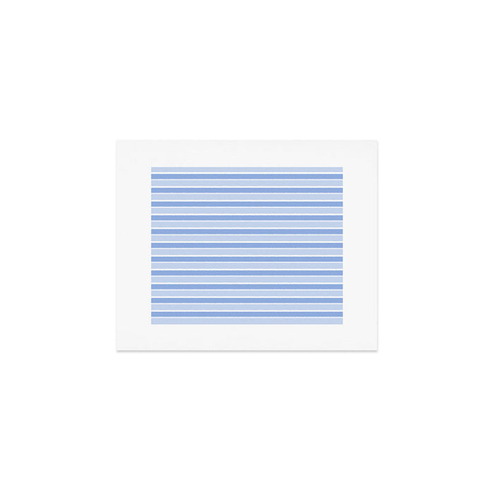 Baby Blue Cottage Stripes Pattern Art Print Gallery Image 1
