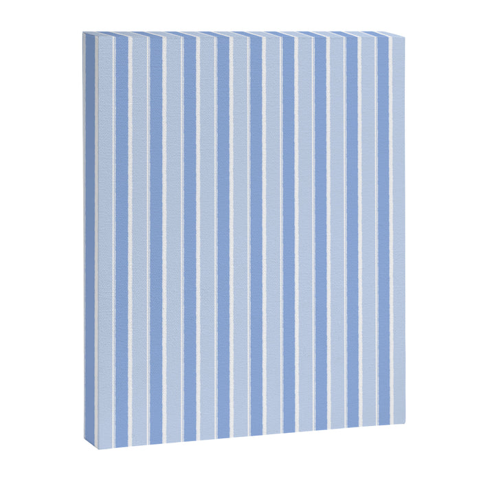 Baby Blue Cottage Stripes Vertical Pattern Canvas Print Gallery Image 1