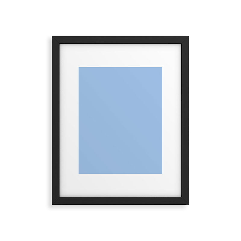 Baby Blue Solid Color Framed Art Print Gallery Image 6