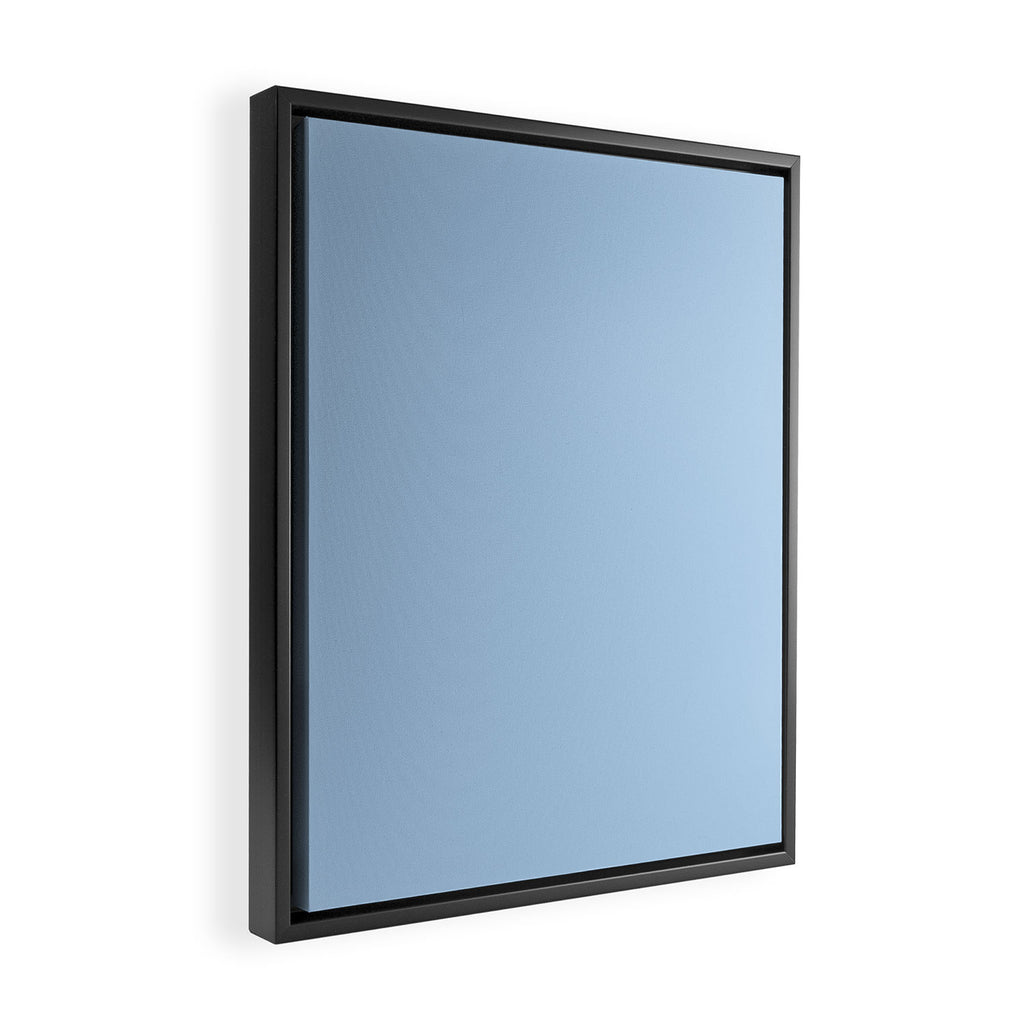 Baby Blue Solid Soft Pastel Color Framed Canvas Print Gallery Image 2