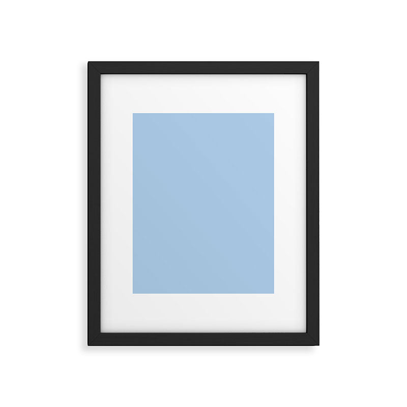 Baby Blue Solid Soft Pastel Color Framed Art Print Gallery Image 6