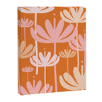 Bali Flowers Cheerful Floral Pattern in Pink and Orange Canvas Print Gallery Image 6