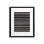 Bamako Striped and Dotted Pattern in Black and Almond Cream Framed Art Print Gallery Image 6