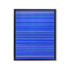 Bamako Striped and Dotted Pattern in Royal Blue Framed Canvas Print Gallery Image 8