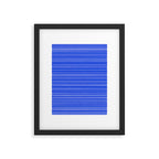 Bamako Striped and Dotted Pattern in Royal Blue Framed Art Print Gallery Image 6