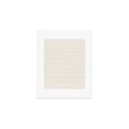 Bamako Textured Striped and Dotted Pattern in Pale Beige Cream and White Art Print Gallery Image 1
