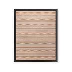 Bamako Textured Striped and Dotted Pattern in Putty and Clay Framed Canvas Print Gallery Image 8