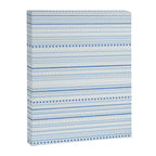 Bamako Textured Stripes and Dots Pattern in Light Blue and White Canvas Print Gallery Image 8