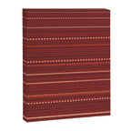 Bamako Textured Stripes and Dots Pattern Maroon Rust Black Orange Canvas Print Gallery Image 8