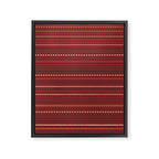 Bamako Textured Stripes and Dots Pattern Maroon Rust Black Orange Framed Canvas Print Gallery Image 8