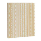 Bamako Textured Stripes and Dots Vertical Pattern in Muted Gold and Cream Canvas Print Gallery Image 8