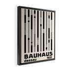 Bauhaus Dessau 1931 Modernist Homage Black Gray Cream Framed Canvas Print Gallery Image 2