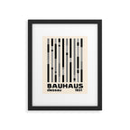 Bauhaus Dessau 1931 Modernist Homage Black Gray Cream Framed Art Print Gallery Image 5