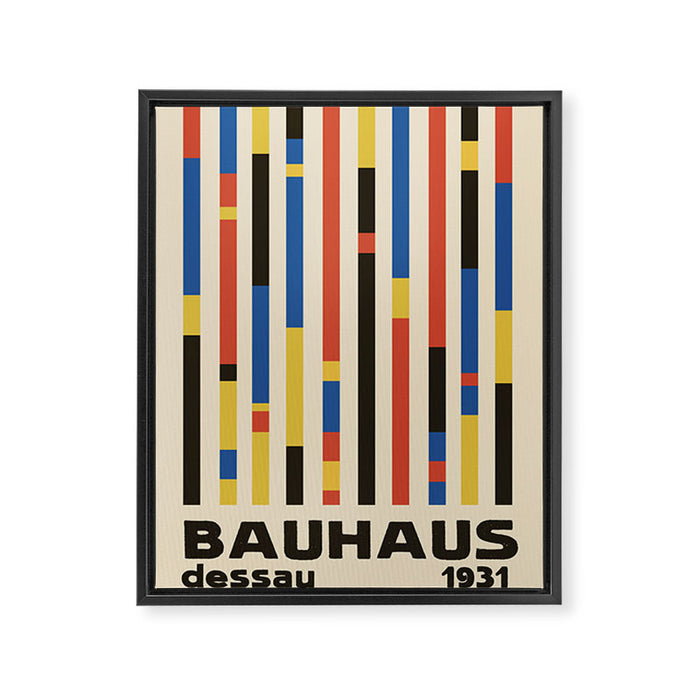 Bauhaus Dessau 1931 Modernist Minimal Homage Framed Canvas Print Gallery Image 1