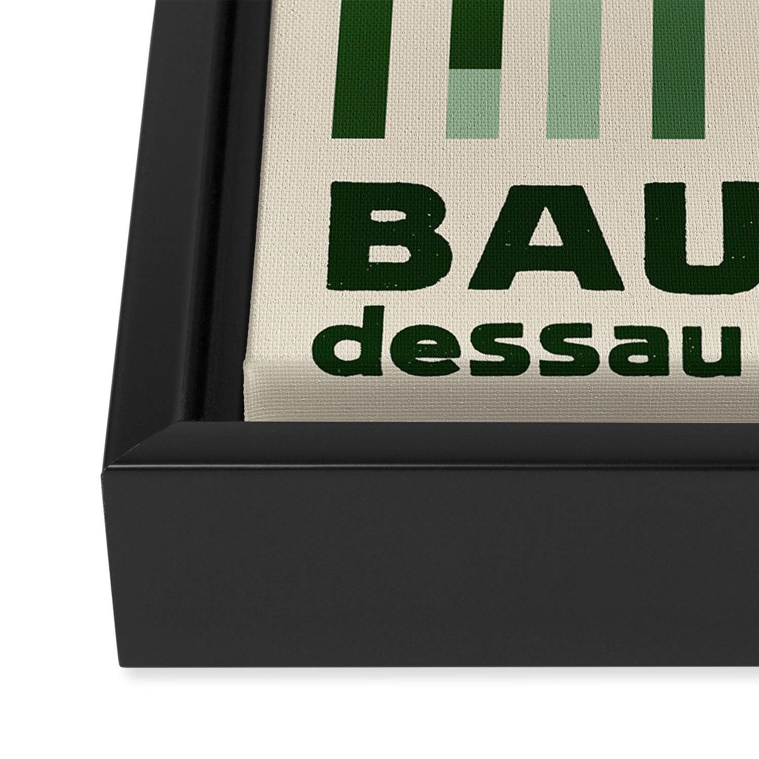 Bauhaus Green Framed Canvas Print Gallery Image 3