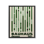 Bauhaus Green Framed Canvas Print Gallery Image 6