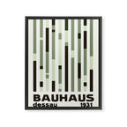 Bauhaus Green Modernist Minimal Geometric Homage Framed Canvas Print Gallery Image 6