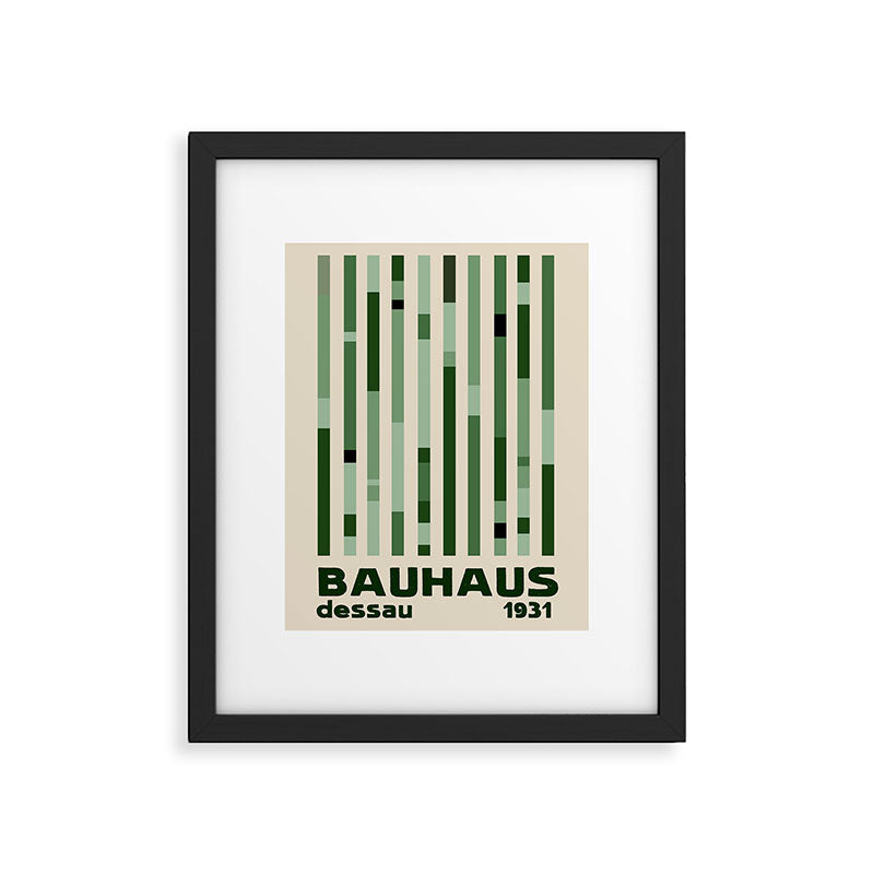 Bauhaus Green Framed Art Print Gallery Image 5