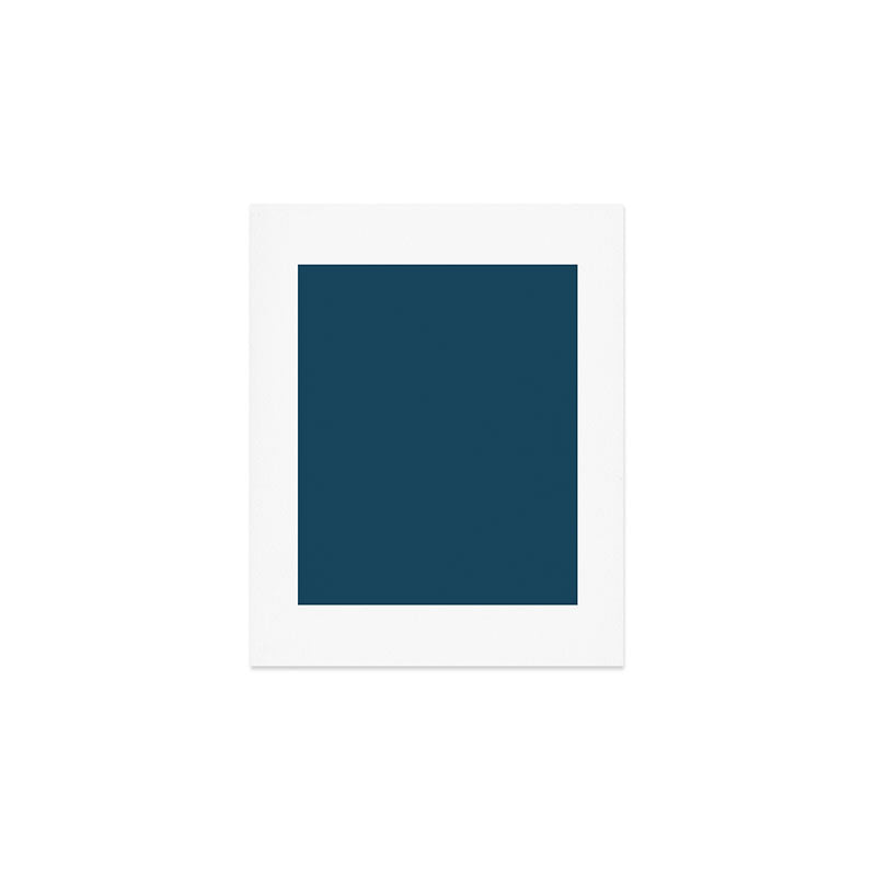 Beautiful Blue Ocean Solid Color Art Print Gallery Image 1