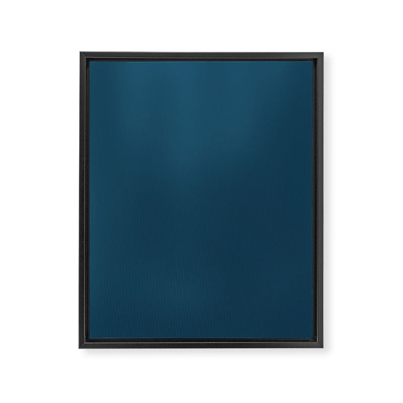 Beautiful Blue Ocean Solid Color Framed Canvas Print Gallery Image 8