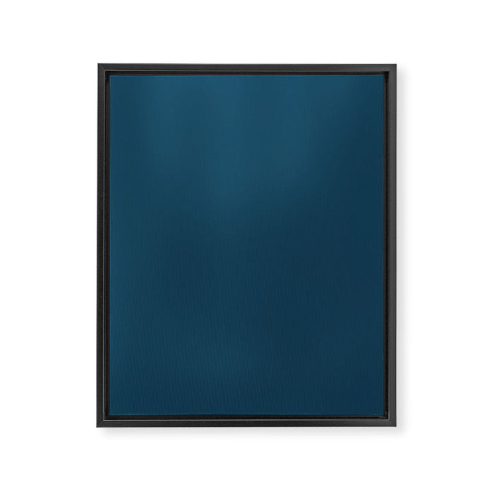 Beautiful Blue Ocean Solid Color Framed Canvas Print Gallery Image 1