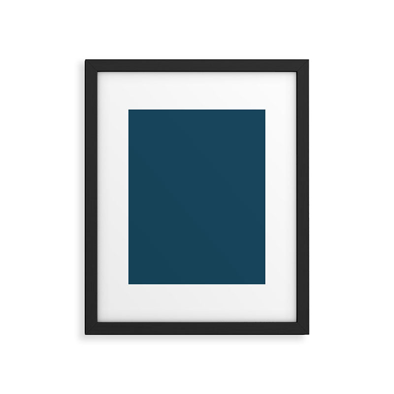 Beautiful Blue Ocean Solid Color Framed Art Print Gallery Image 6
