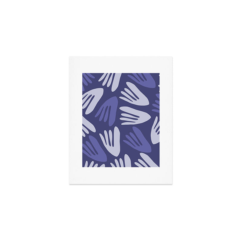 Big Cutouts Papier Découpé Abstract Pattern in Purple and Lavender Art Print Gallery Image 1