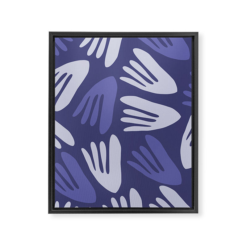 Big Cutouts Papier Découpé Abstract Pattern in Purple and Lavender Framed Canvas Print Gallery Image 8