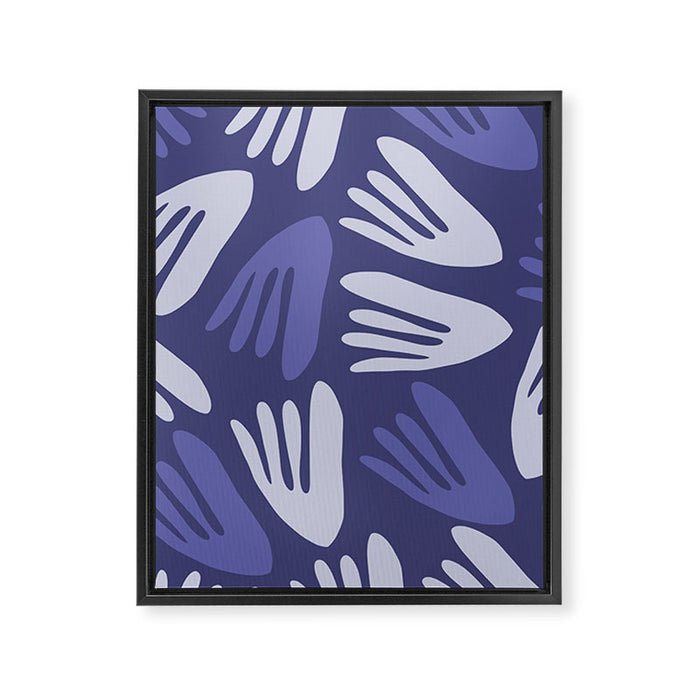 Big Cutouts Papier Découpé Abstract Pattern in Purple and Lavender Framed Canvas Print Gallery Image 1