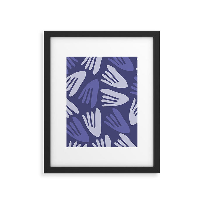 Big Cutouts Papier Découpé Abstract Pattern in Purple and Lavender Framed Art Print Gallery Image 1