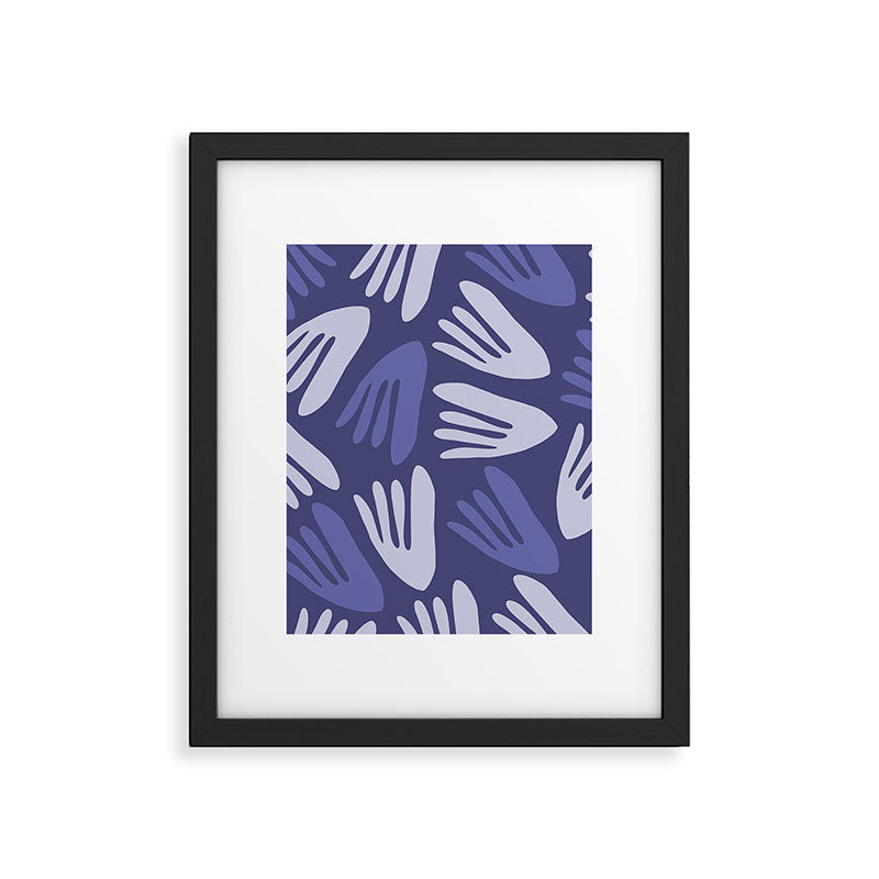 Big Cutouts Papier Découpé Abstract Pattern in Purple and Lavender Framed Art Print Gallery Image 6