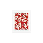 Big Cutouts Papier Découpé Abstract Pattern in Red and Almond Cream Art Print Gallery Image 1