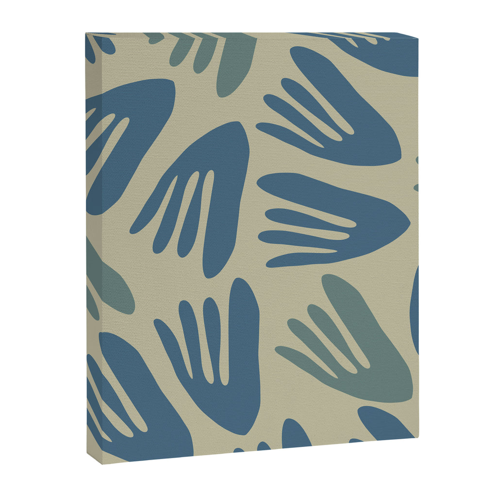 Big Cutouts Papier Découpé Abstract Pattern in Vintage Blue and Beige  Canvas Print Gallery Image 8