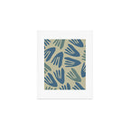 Big Cutouts Papier Découpé Abstract Pattern in Vintage Blue and Beige  Art Print Gallery Image 1