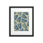 Big Cutouts Papier Découpé Abstract Pattern in Vintage Blue and Beige  Framed Art Print Gallery Image 6