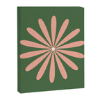 Big Daisy Retro Minimalism in Blush and Green Canvas Print Gallery Image 8