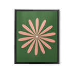 Big Daisy Retro Minimalism in Blush and Green Framed Canvas Print Gallery Image 8