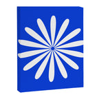 Big Daisy Retro Minimalism in Royal Blue and White Canvas Print Gallery Image 8