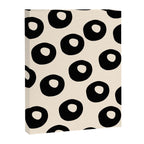 Black and Almond Cream Quark Dots Contemporary Modern Pattern Canvas Print Gallery Image 8