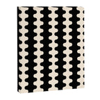 Black and Cream Ogee A-Go-Go Retro Pop Wavy Stripe Pattern Canvas Print Gallery Image 8