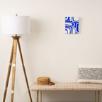 Blue Abstract Mid-Century Modern Palm Springs Minimal Pattern Canvas Print Gallery Image 2