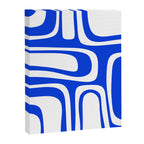 Blue Abstract Mid-Century Modern Palm Springs Minimal Pattern Canvas Print Gallery Image 8