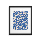 Blue Daisy Time Cute Retro Floral Pattern Framed Art Print Gallery Image 6