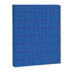 Blue Fine Weave Mid Century Modern Minimalist Woven Line Pattern Canvas Print Gallery Image 8