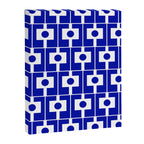 Blue Geometric Mid Century Modern Rektangel Pattern Canvas Print Gallery Image 8