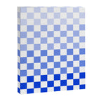 Blue Gradient Checkered Check Checkerboard Pattern Canvas Print Gallery Image 8